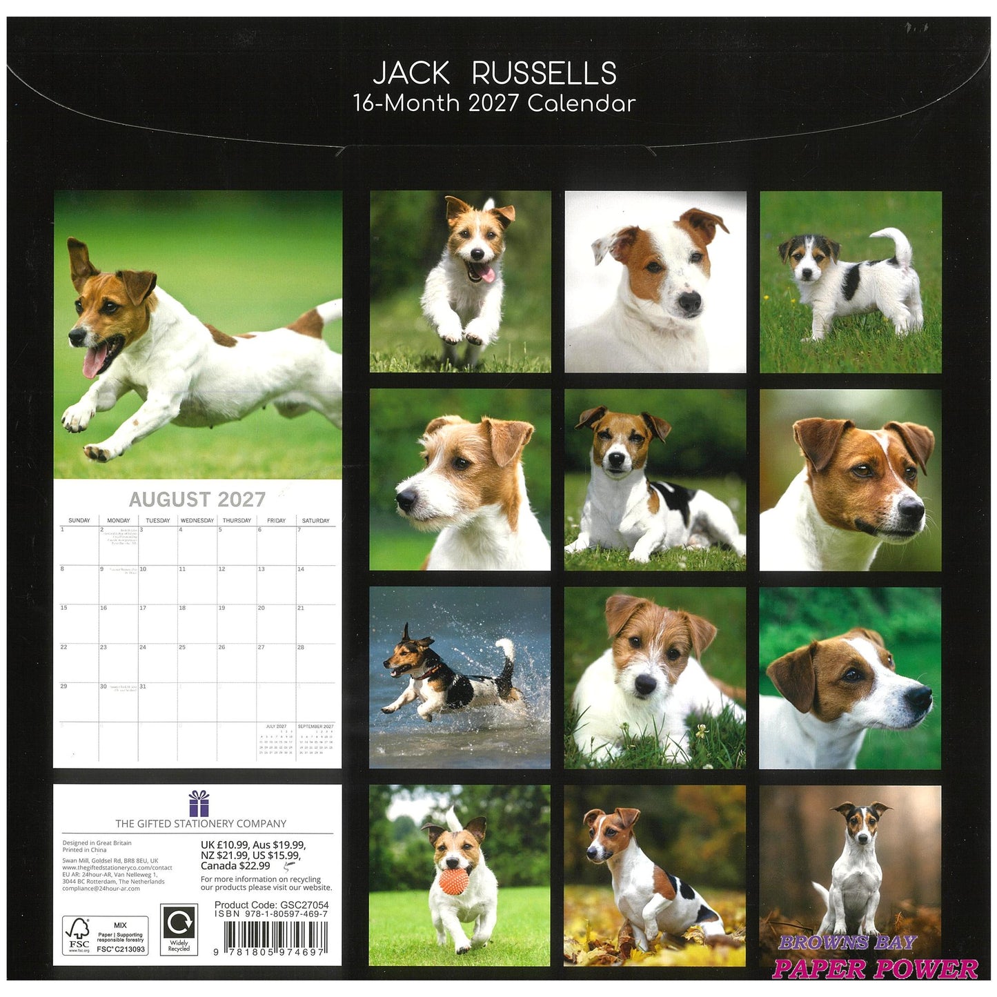 2027 Wall Calendar - Jack Russells
