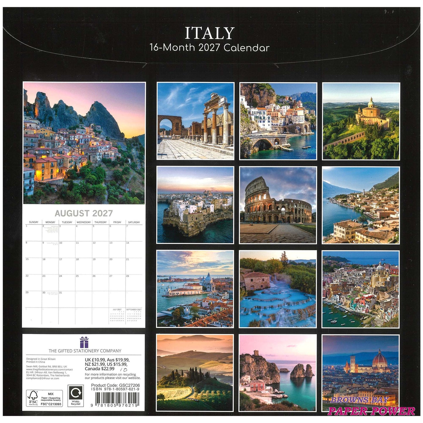 2027 Wall Calendar - Italy