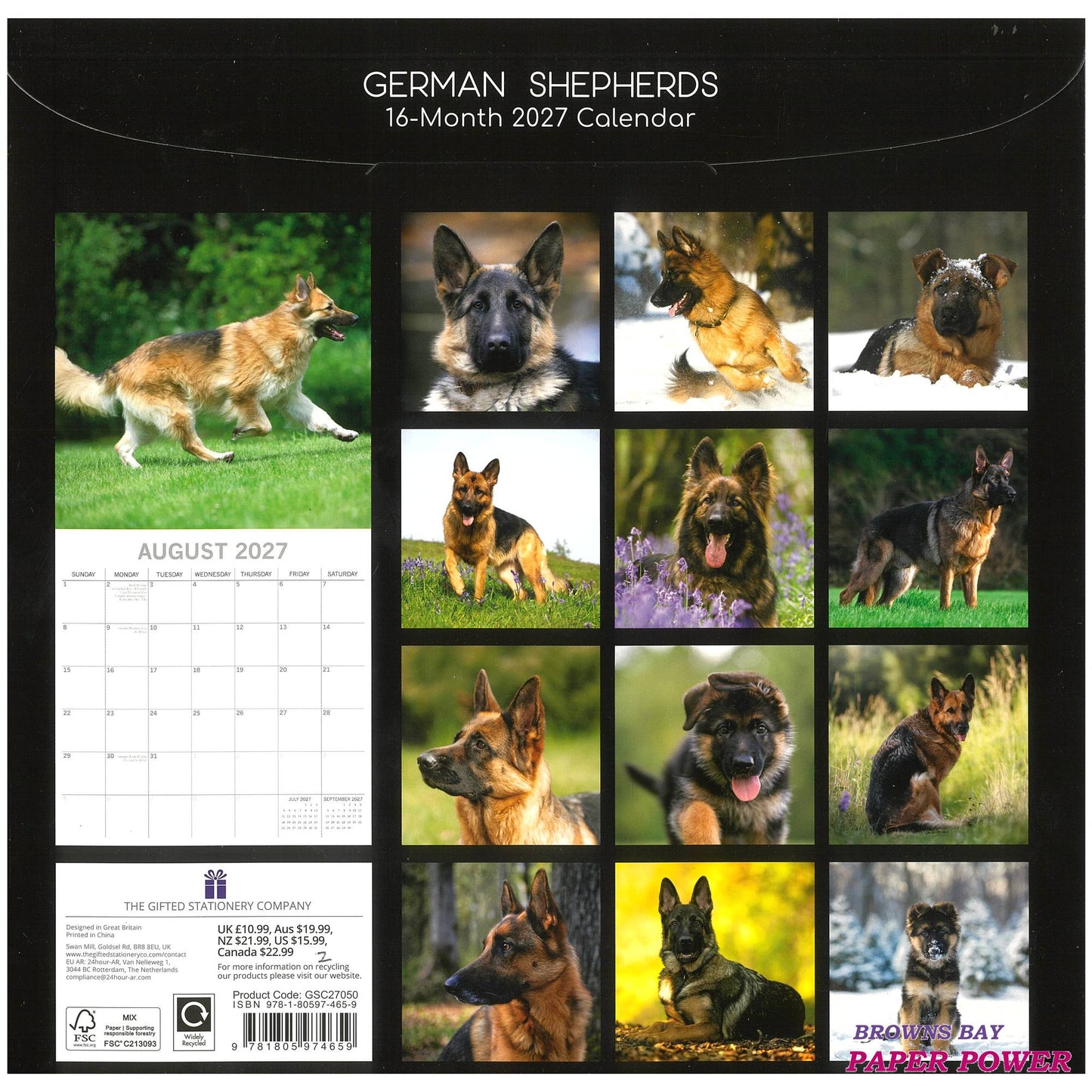 2027 Wall Calendar - German Shepherd