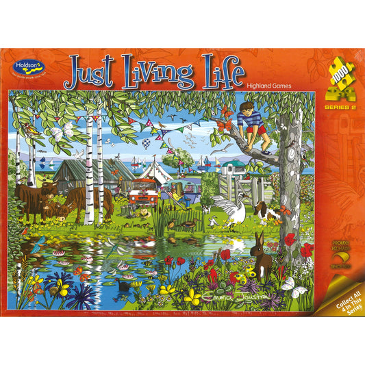 Jigsaw Puzzle 1000 Pcs Just Living Life - Highland Games