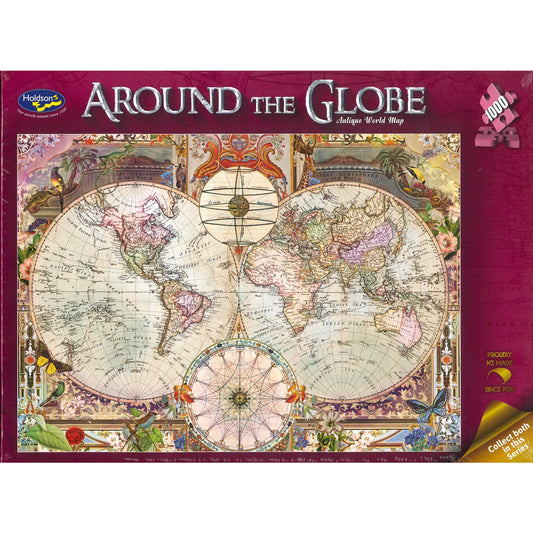 Jigsaw Puzzle 1000 Pcs Around The Globe - Antique World Map