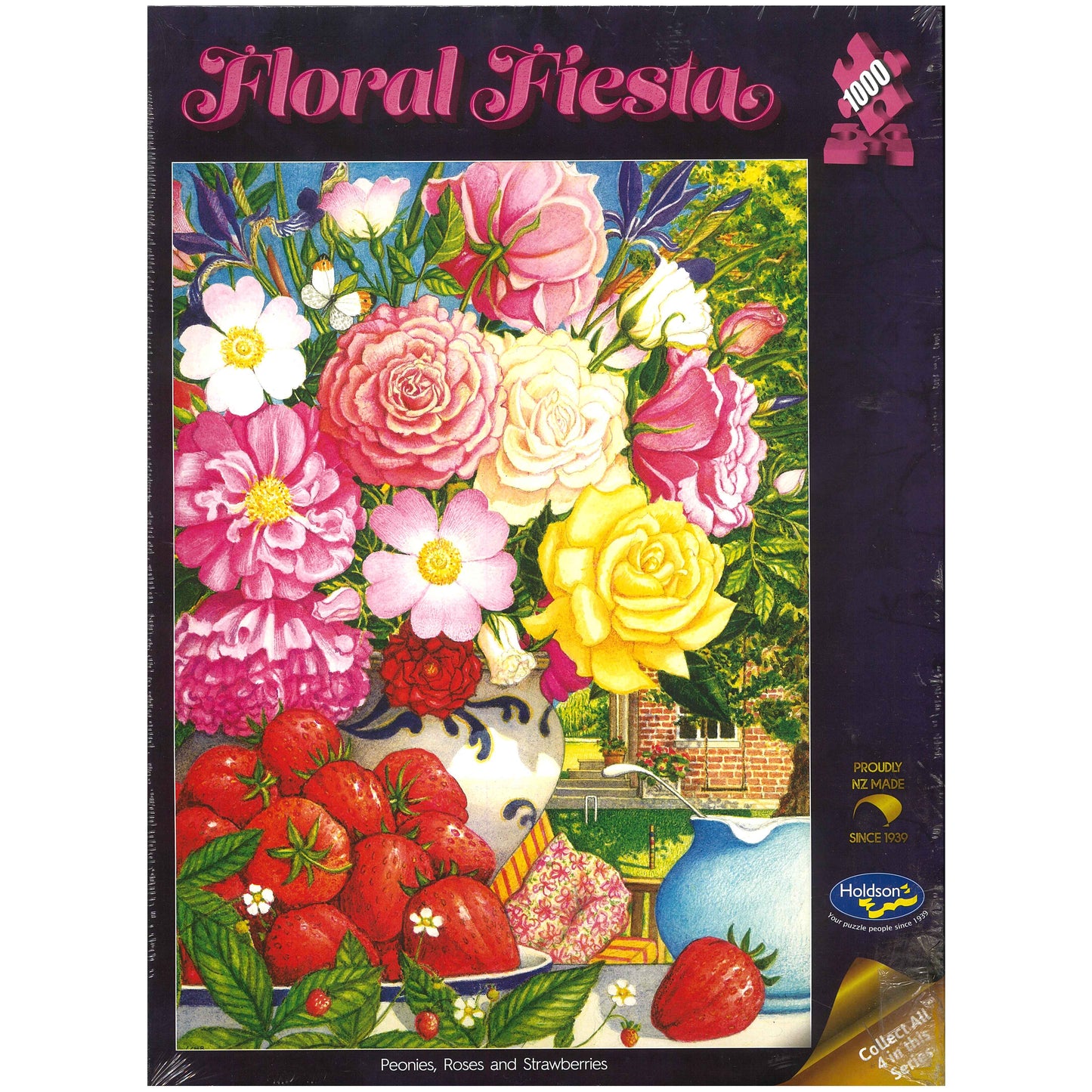 Jigsaw Puzzle 1000 Pcs Floral Fiesta - Peonies, Roses And Strawberries