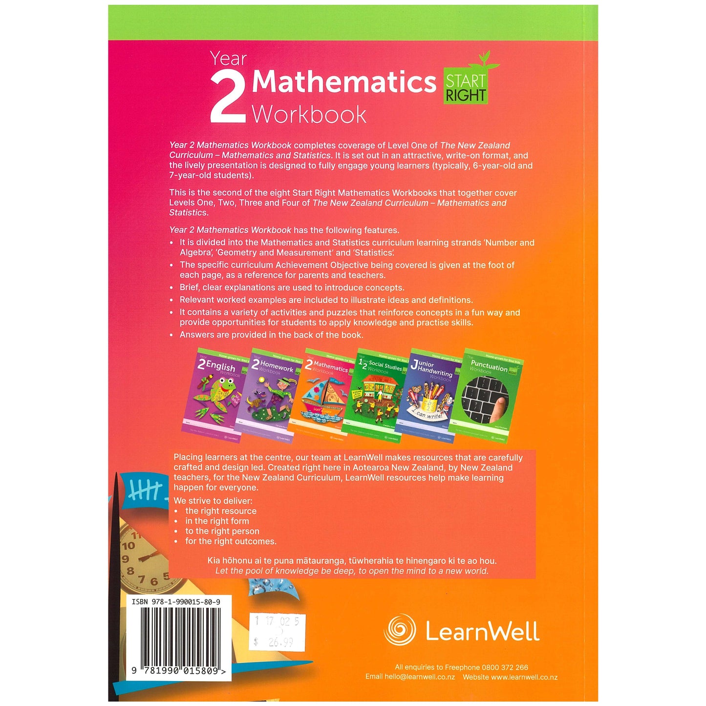 LearnWell ESA Start Right Mathematics Workbook Year 2