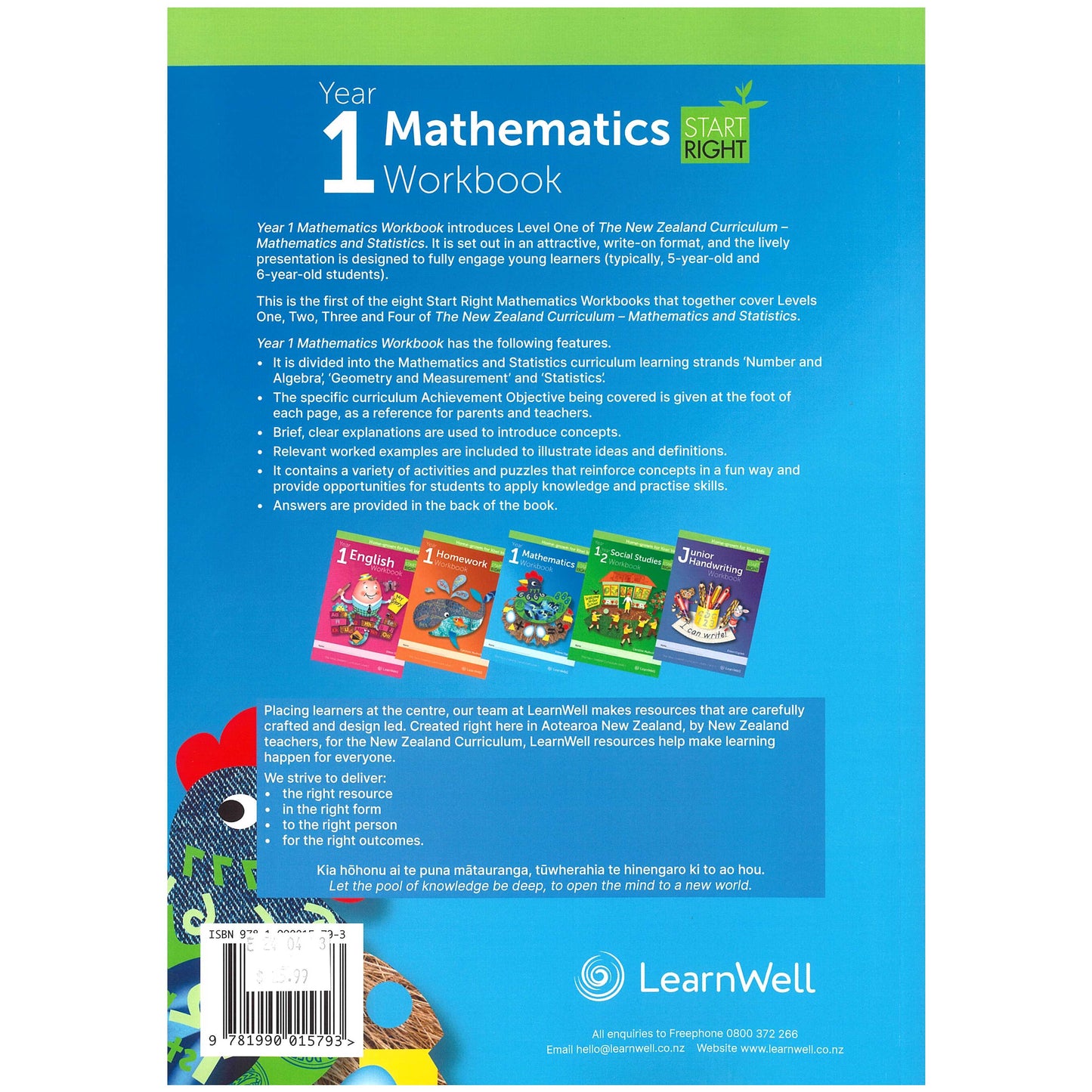 LearnWell ESA Start Right Mathematics Workbook Year 1