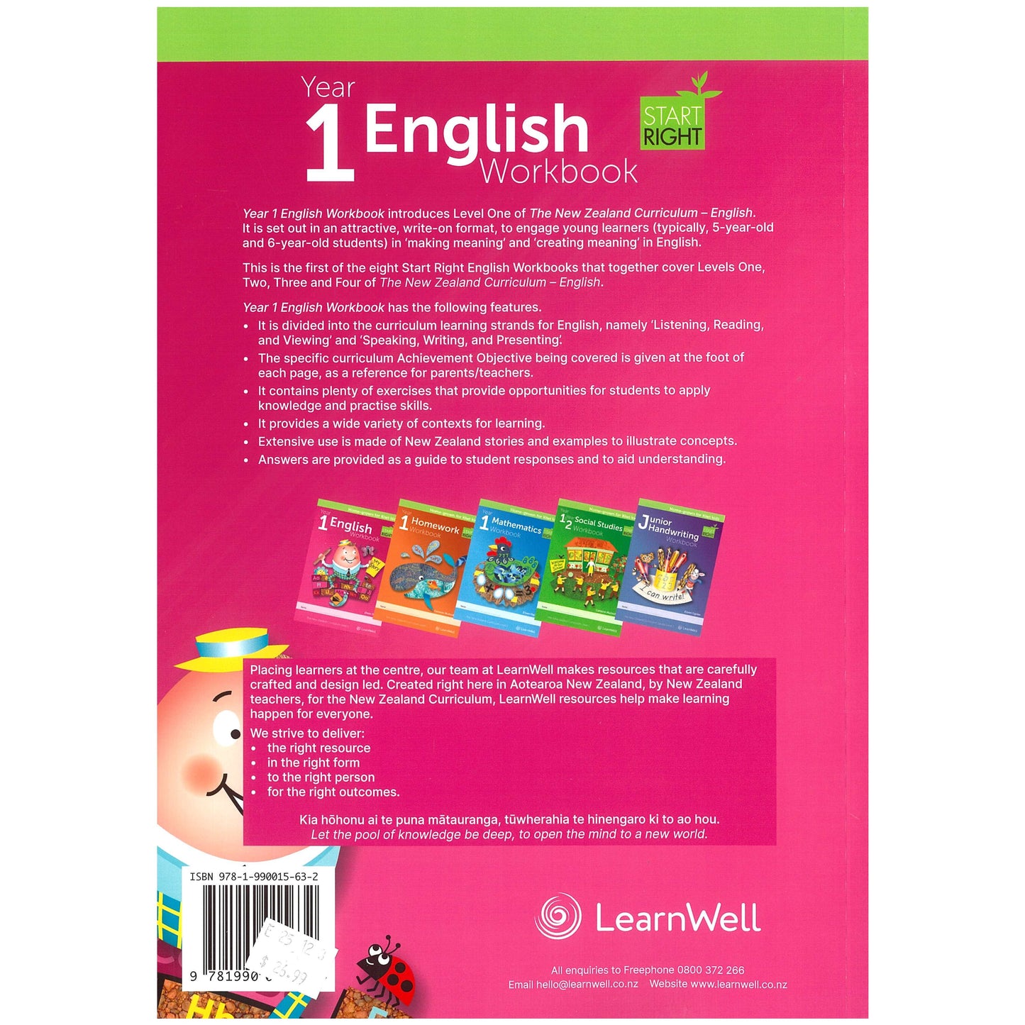 LearnWell ESA Start Right English Workbook Year 1