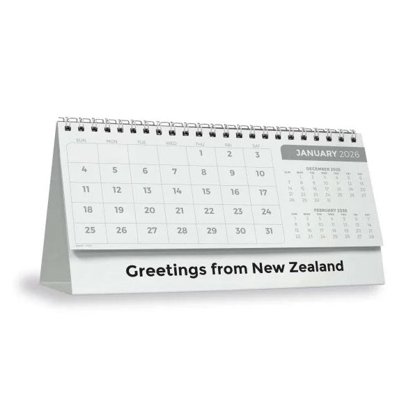2026 New Zealand Desk Calendar Greeting From New Zealand