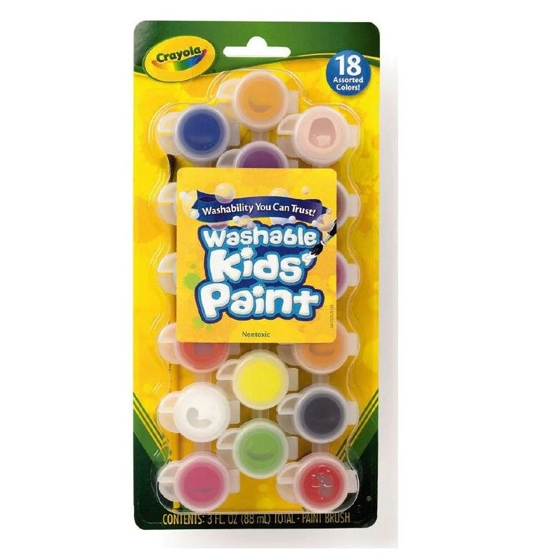 Crayola Washable Kids' Paint Multicolour 18 Pack