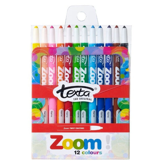 Texta The Original Zoom Non Toxic Twist Crayons 12pc