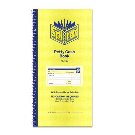 SPIRAX 552 PETTY CASH BOOK