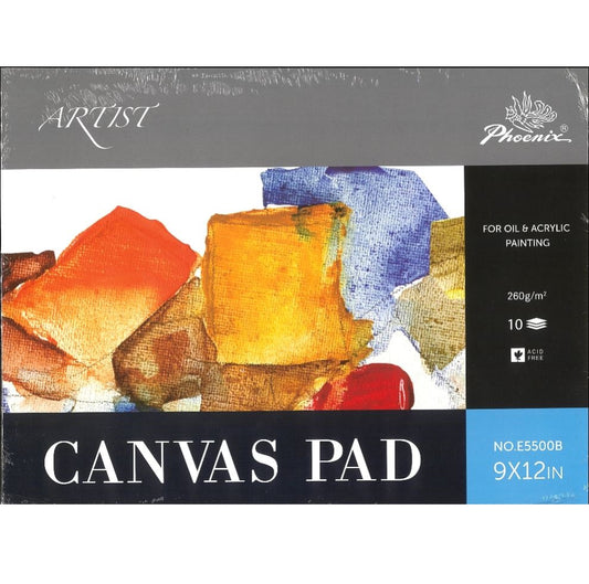 Phoenix Artist Canvas Pad 9x12in