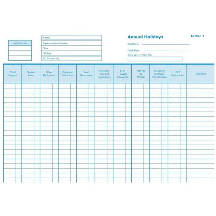 Collins A5 Wage / PAYE Record Book