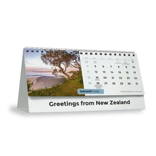 2026 New Zealand Desk Calendar Greeting From New Zealand