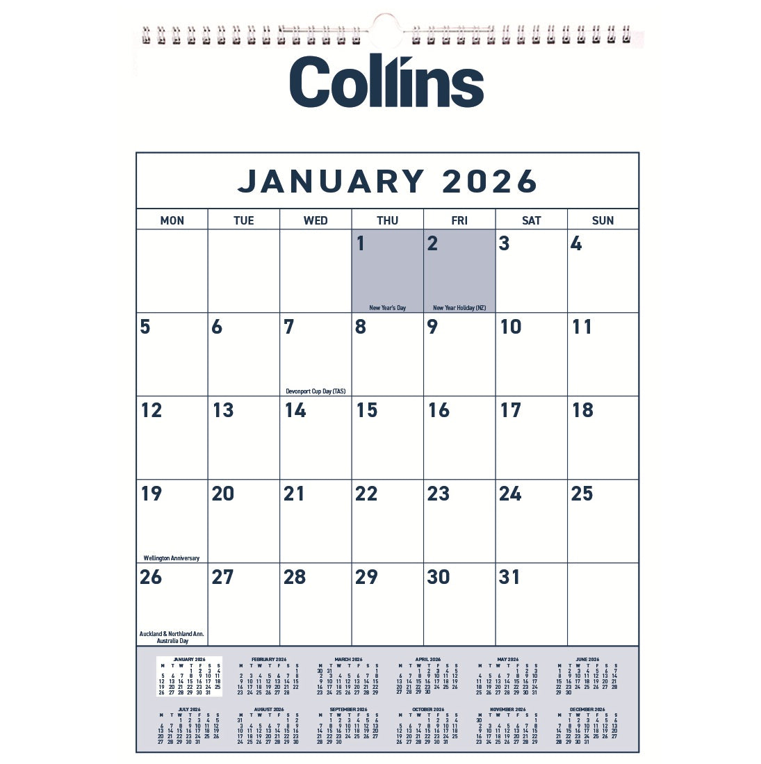 2026 Wall Calendar / Spiral Bound