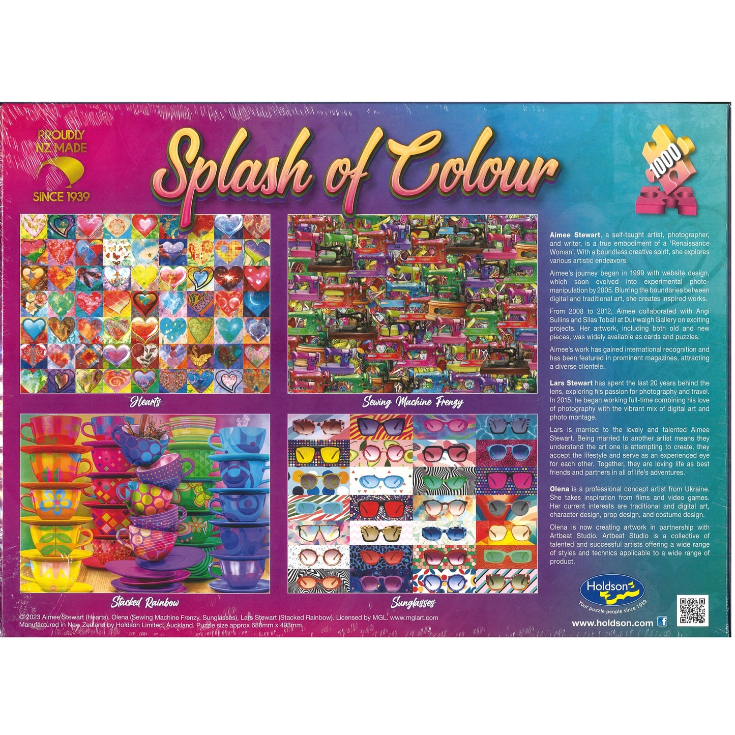 Jigsaw Puzzle 1000 Pcs Splash Of Colour - Sewing Machine Frengy