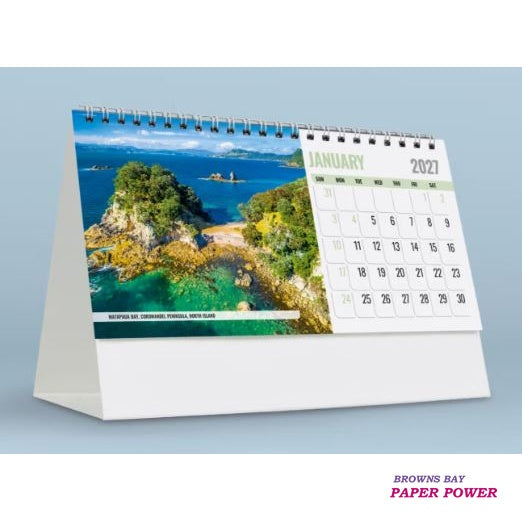 2027 Desk Calendar - New Zealand's Tranquil Moments