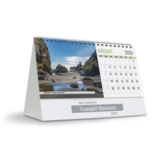 2026 New Zealand Desk Calendar Tranquil Moments