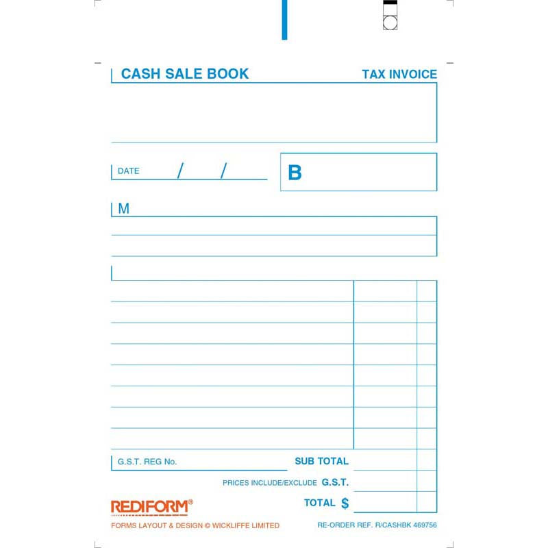 Rediform Book Cash Sale Duplicate 50 Leaf