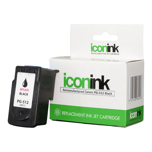 Remanufactured Canon PG 512 Black Reman Ink Cartridge