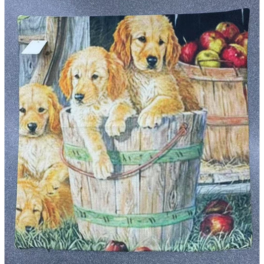 Cushion Cover Puppies / Buckets
