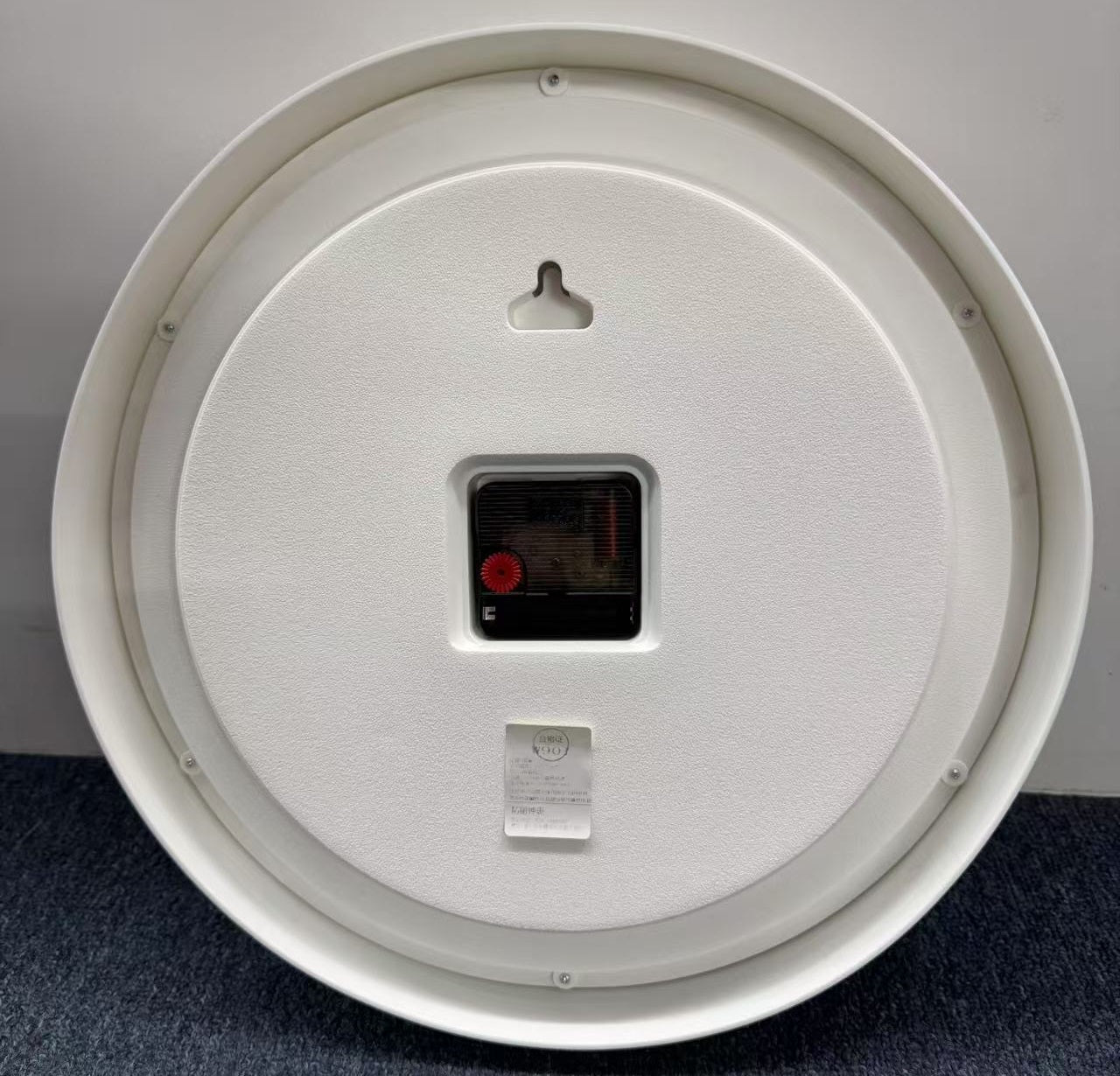 14’’ WALL CLOCK ROUND - NO Tick Tock - White