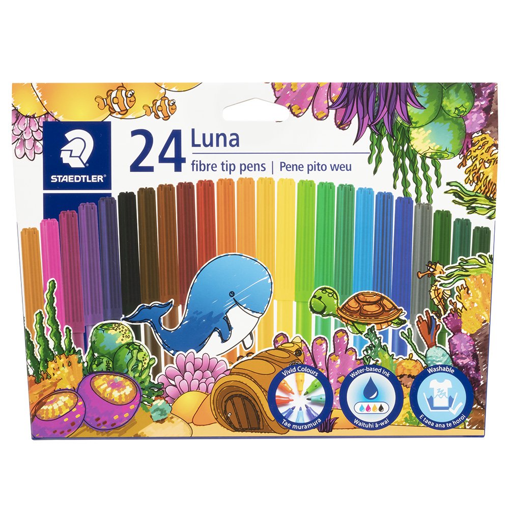 Staedtler Luna Fibre Tip Pens 24pc