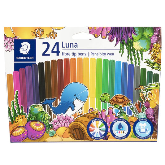 Staedtler Luna Fibre Tip Pens 24pc