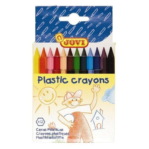 Jovi Plastic Crayons Assorted 12 Pack