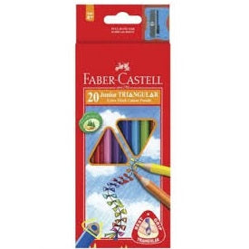 Faber Castell Colored Pencils Junior Triangular 20 Pencil Pack