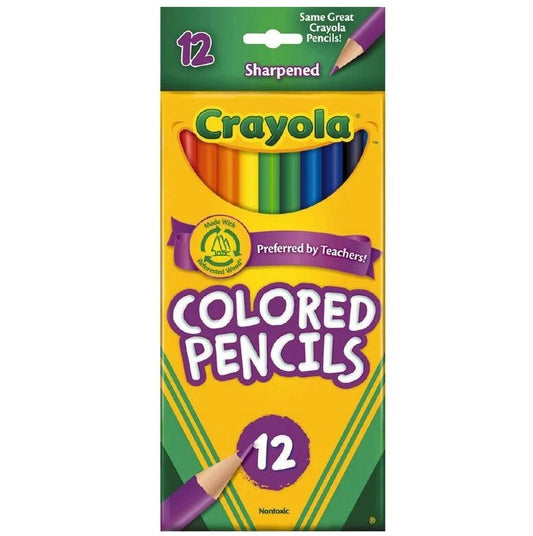 Crayola Colored Pencils 12 Pack Multi-Coloured 12 Pack