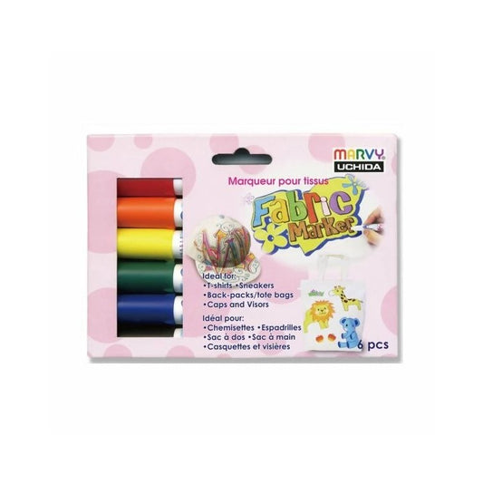 Marvy Fabric Marker Primary 6pc