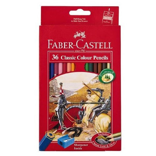 Faber-Castell Classic Colour Pencils Multi-Coloured 36 Pack