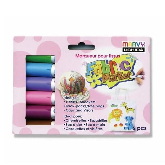 Marvy Fabric Marker Floral 6pc