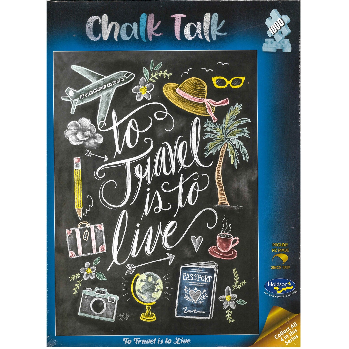 Jigsaw Puzzle 1000 Pcs Chalk Talk - To Travel Is To Live