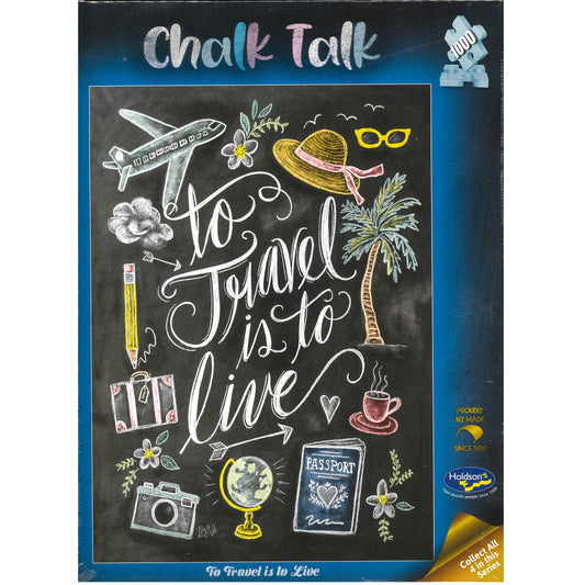 Jigsaw Puzzle 1000 Pcs Chalk Talk - To Travel Is To Live