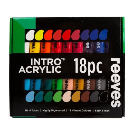 Reeves Intro Acrylic Colour Sets 18pc