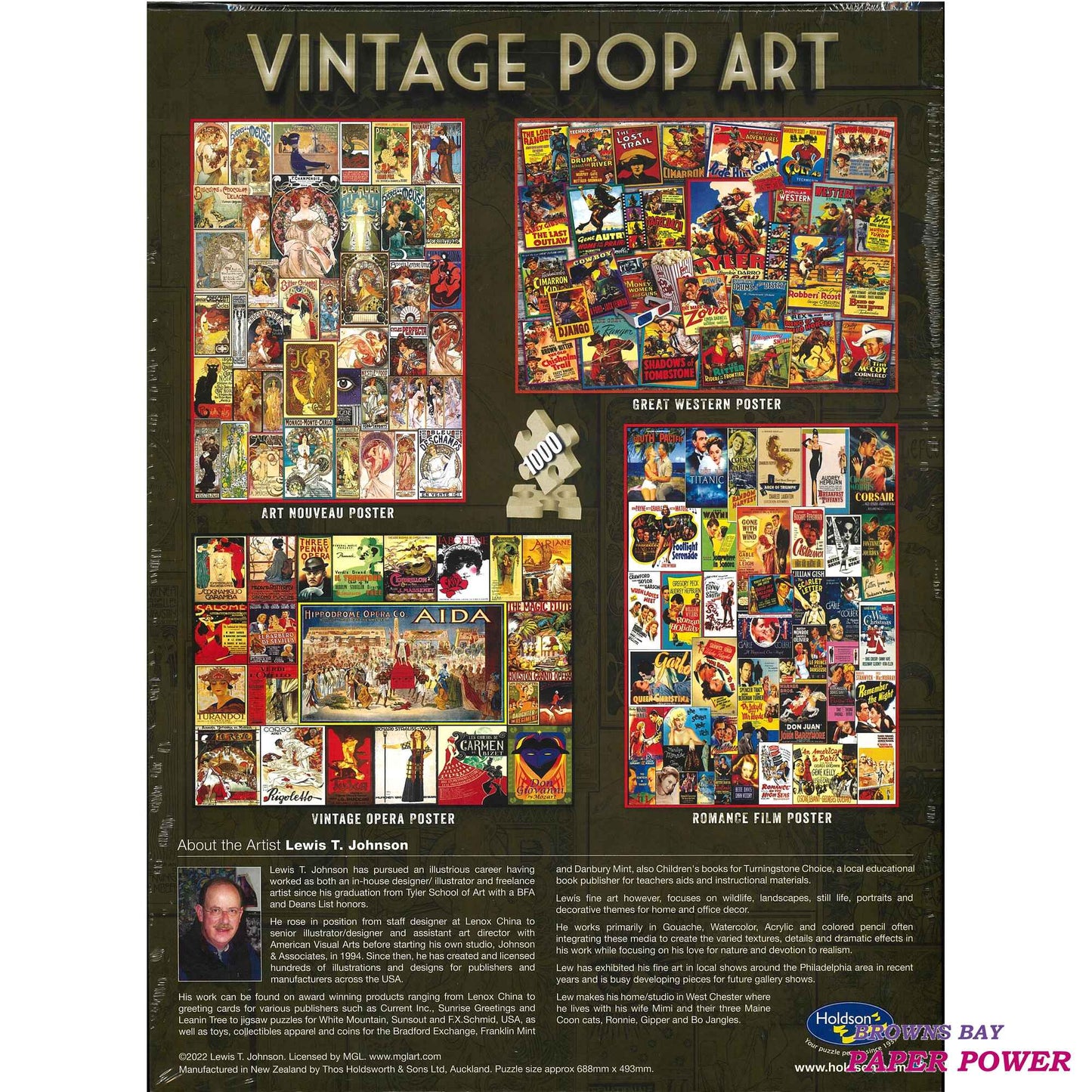 Jigsaw Puzzle 1000 Pcs Vintage Pop Art - Romance Film Poster