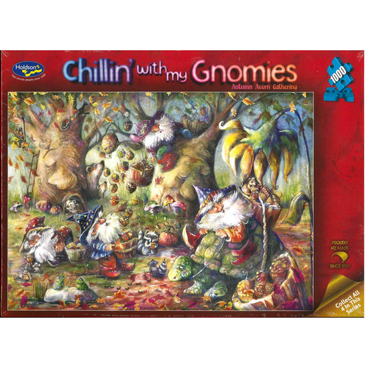 Jigsaw Puzzle 1000 Pcs Chillin' With My Gnomies - Autumn Acorn Gathering