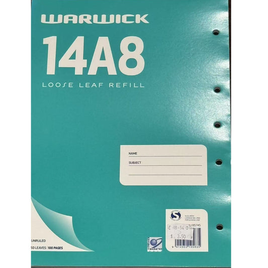 Warwick 14A8 A4 Loose Leaf Refill