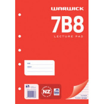 Warwick Pad 7B8 Lecture 75 Leaf Ruled 7mm A4