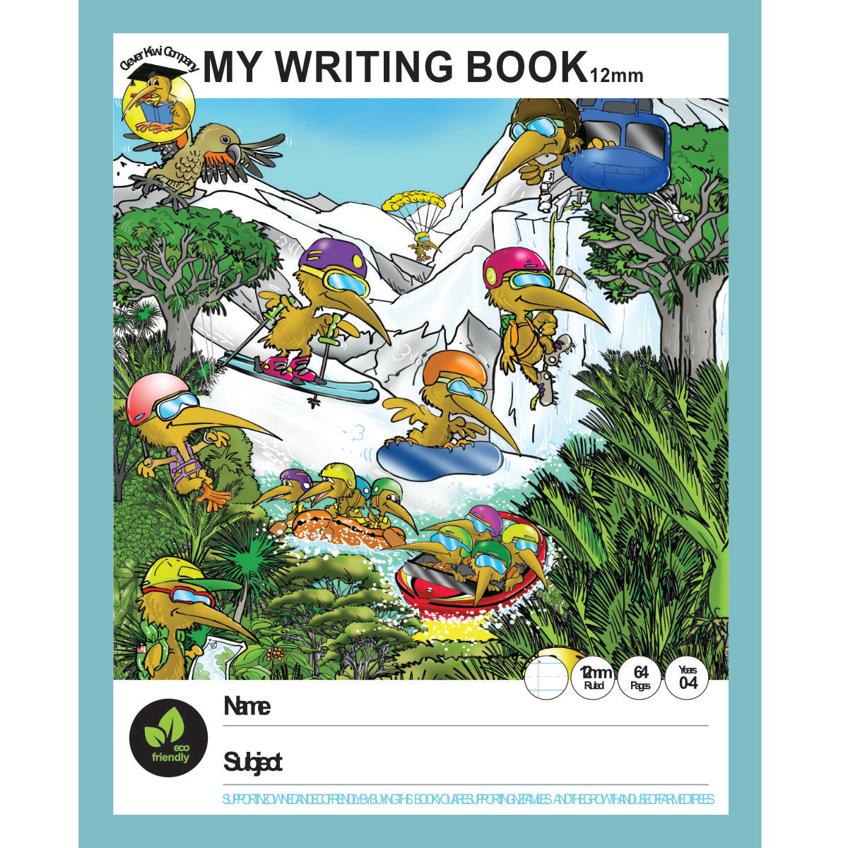 Clever Kiwi Writing Book 12mm