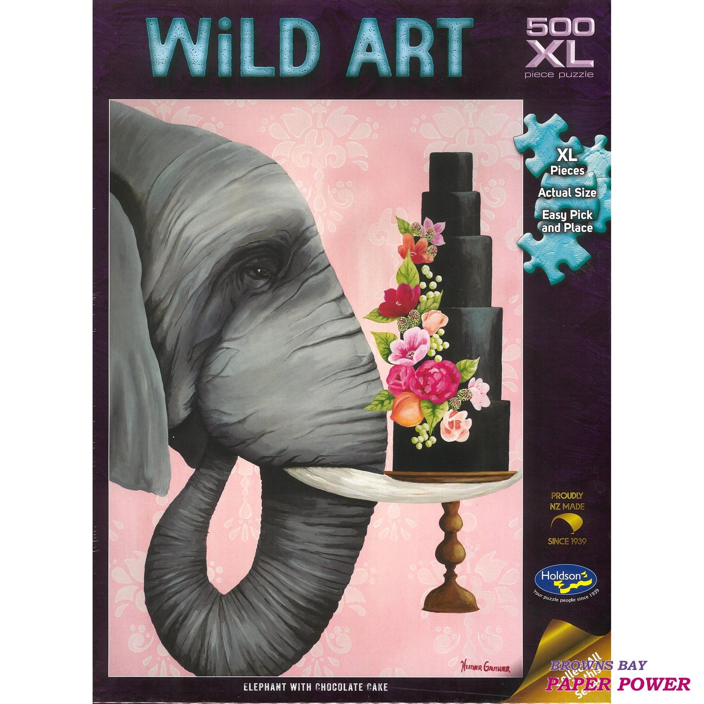 Elephant With Chocolate Cake - Wild Art