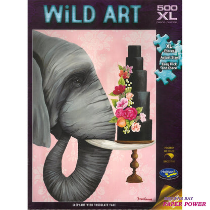 Elephant With Chocolate Cake - Wild Art