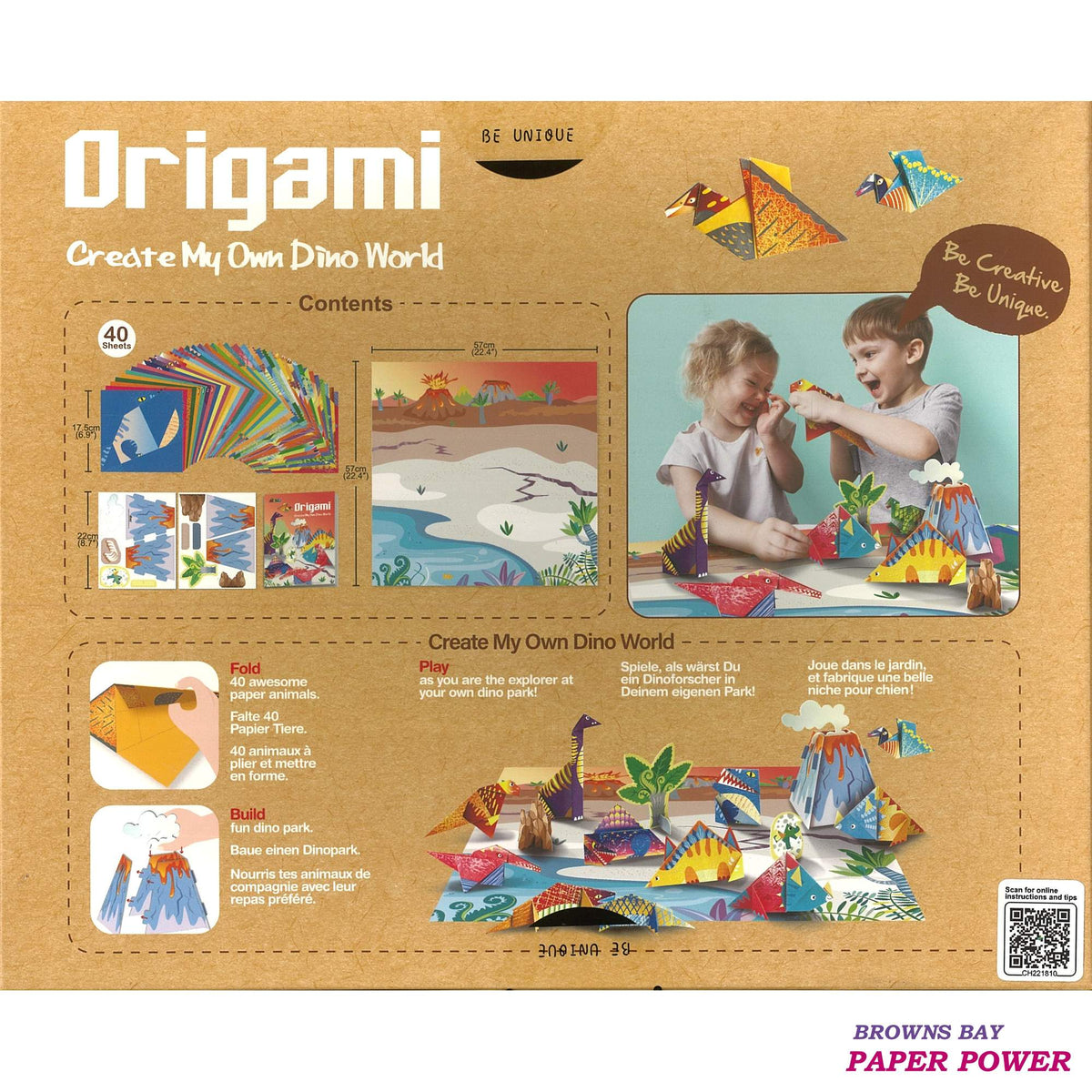 Bb Paper Avenir Origami - Create My Own Dino World, Level 2 – Browns Bay Paper Power