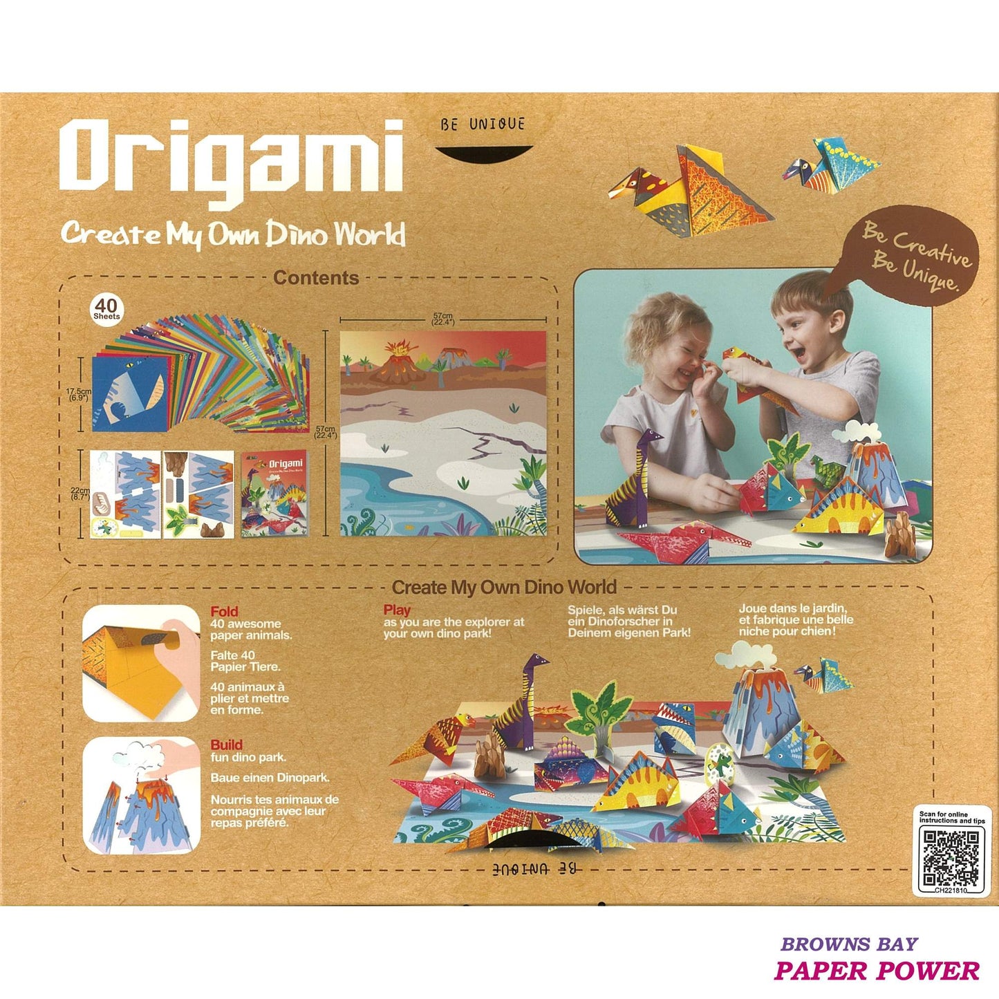 Avenir Origami - Create My Own Dino World, Level 2