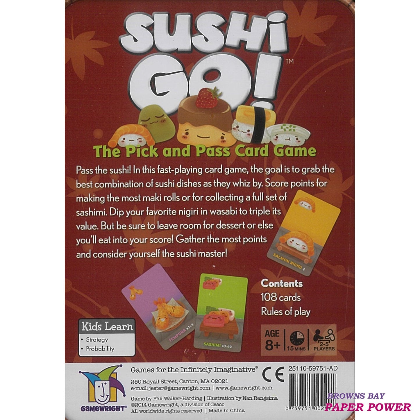 Gamewright Sushi Go! - The Pick and Pass Card Game