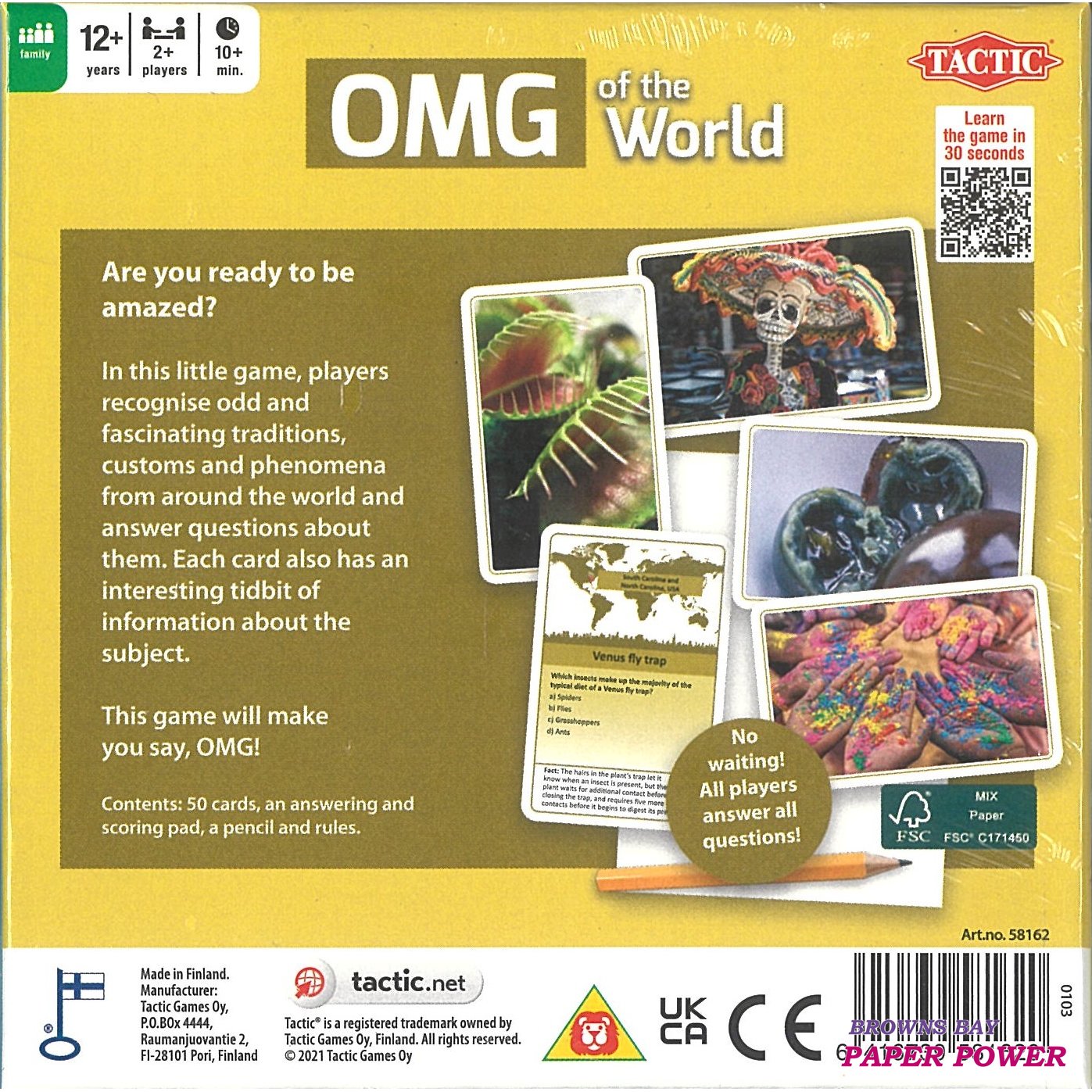 Tactic Omg Of The World Trivia Game