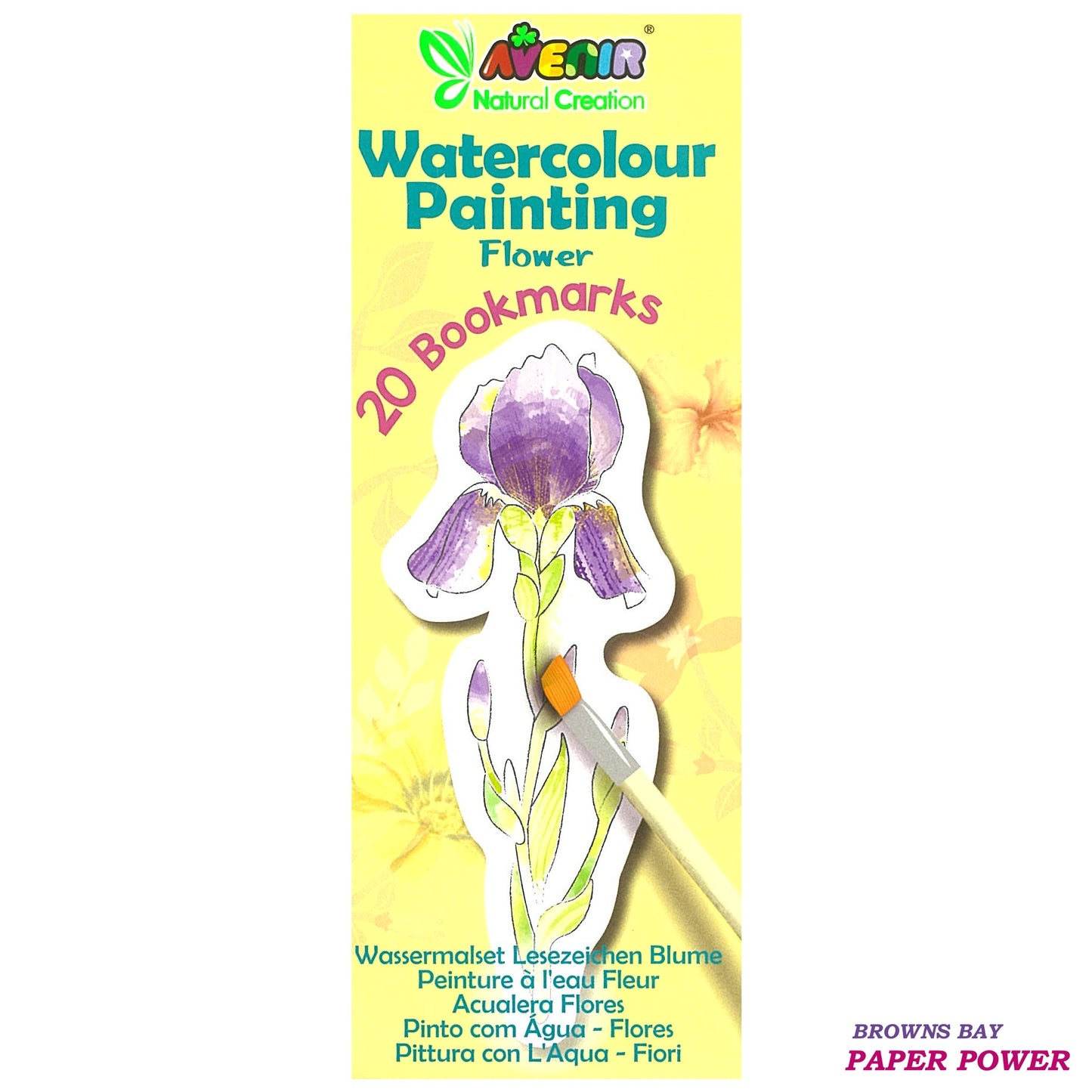 Avenir - Paint by Water - Bookmarks - Flower