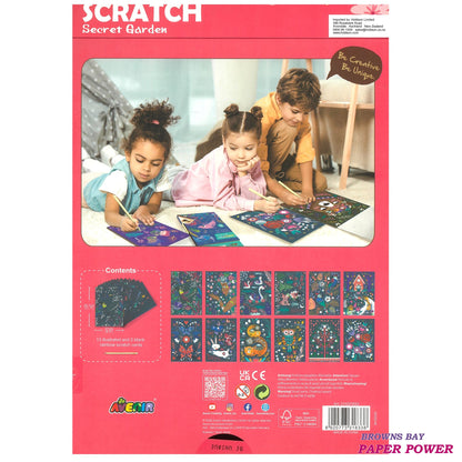 Avenir A4 Scratch Book Secret Garden