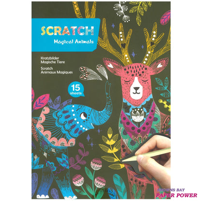 Avenir A4 Scratch Book Magical Animals