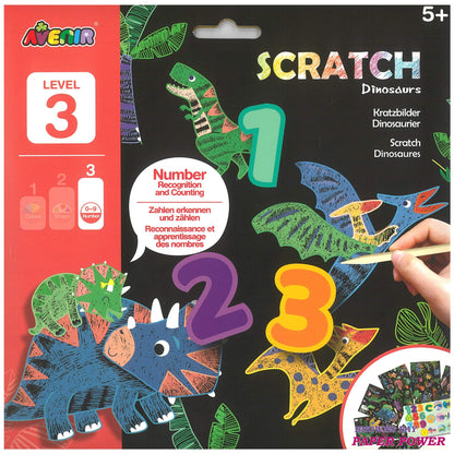 Avenir Level 3 Scratch Art - Dinosaurs